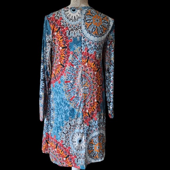 Long Sleeve Aztec Design Dress M - Picture 4 of 7